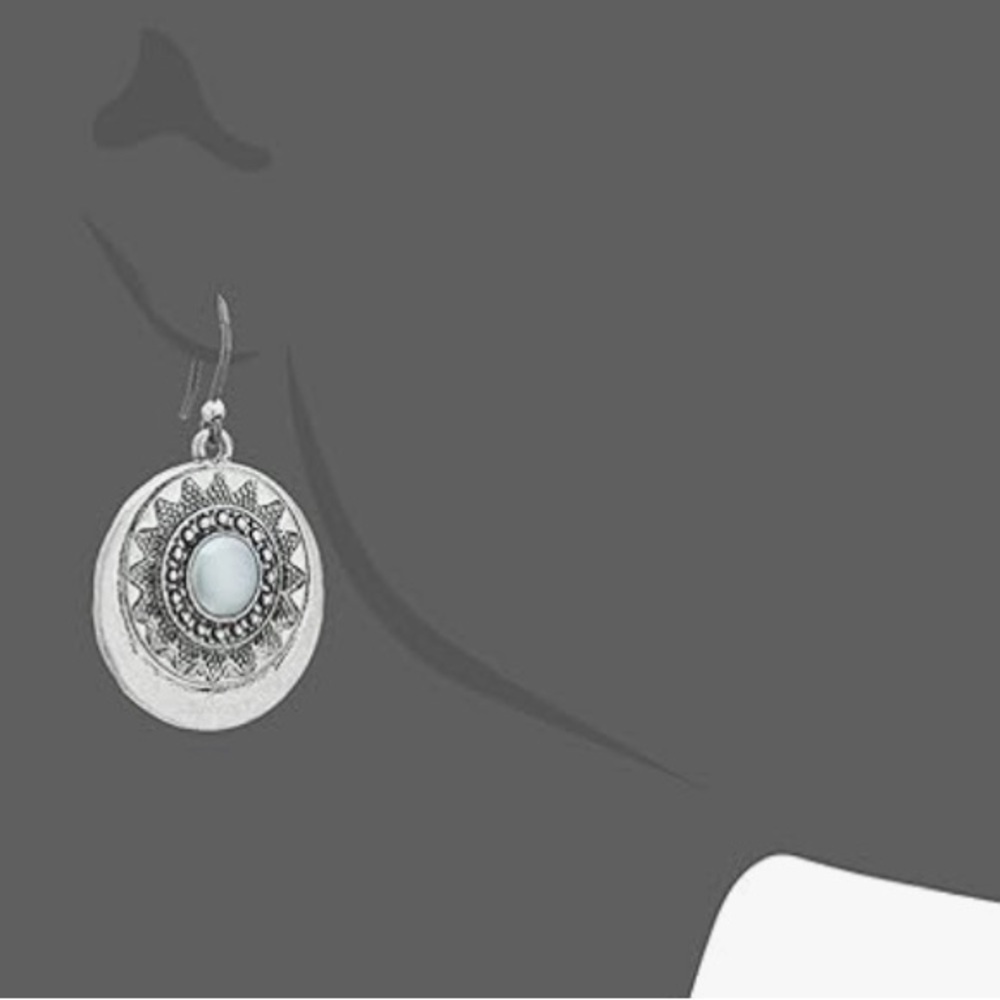 Lucky Brand Silver Southwestern Sun Earrings - Picture 7 of 8